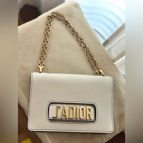 EUC Christian Dior J’Adiore Calf Leather And Gold Chain Flap Shoulder Bag W/ COA - Picture 10 of 17
